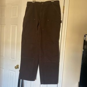 Brown Carhartt Double Knee Canvas Pants